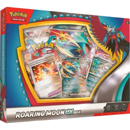 Pokemon TCG: Roaring Moon EX Collection Box - 4 Booster Packs, Oversized Foil & 3 Foil Promo Cards