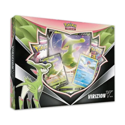 Pokemon TCG: Virizion V Collection Box - 4 Booster Packs, Oversized Foil & 2 Foil Promo Cards