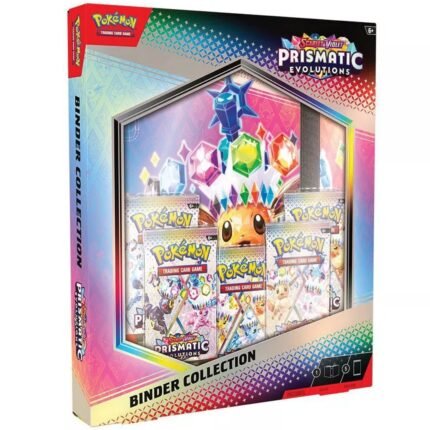 Pokemon TCG: Scarlet & Violet - Prismatic Evolutions Binder Collection Box - 5 Booster Packs & Binder (21 Pages, 9 Pockets)