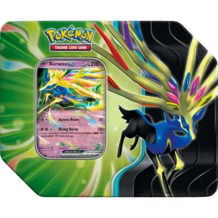 Pokemon TCG: Azure Legends - Xerneas EX Tin (Horizontal Art Style) - 5 Booster Packs & Full Art Foil Promo