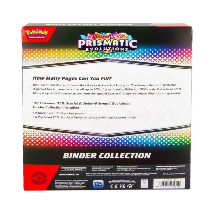 Pokemon TCG: Scarlet & Violet - Prismatic Evolutions Binder Collection Box - 5 Booster Packs & Binder (21 Pages, 9 Pockets) - Image 5