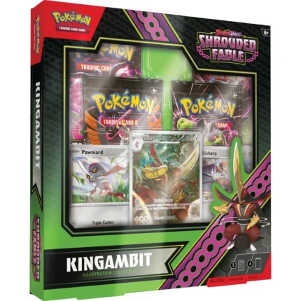 Pokemon TCG: Scarlet & Violet - Shrouded Fable Kingambit Illustration Collection Box - 5 Booster Packs , Full Art Foil & 2 Foil Promo Cards