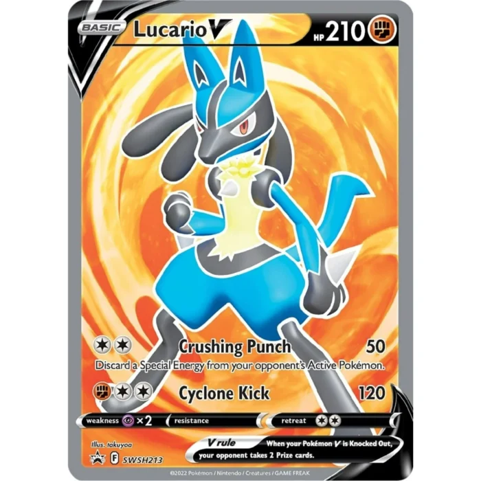 Pokemon TCG: Lucario VSTAR Premium Collection Box - Includes 6 Booster Packs, Collectible Pin & Metallic Coin, 2 Etched Foil Promos & Oversized Card - Image 4