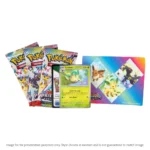 Pokemon TCG: Scarlet & Violet - Prismatic Evolutions Tech Sticker Collection Box - 3 Booster Packs & Vinyl Tech Sticker Sheet - Image 2