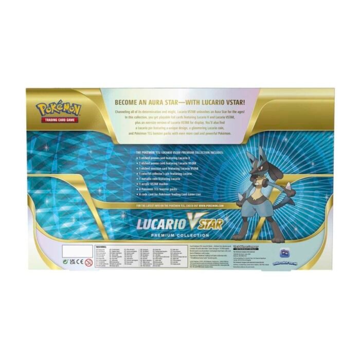 Pokemon TCG: Lucario VSTAR Premium Collection Box - Includes 6 Booster Packs, Collectible Pin & Metallic Coin, 2 Etched Foil Promos & Oversized Card - Image 8