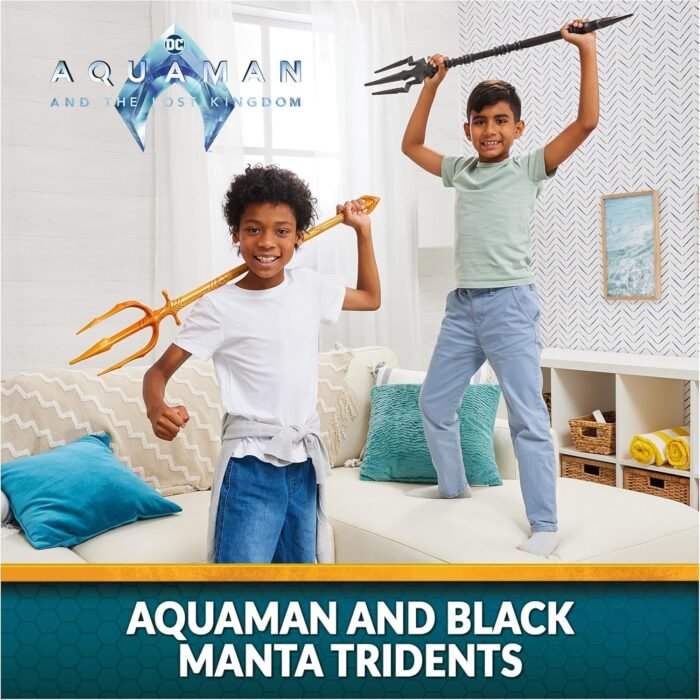 DC Comics: 2 Pack Aquaman & Black Manta Tridents 34" Movie Roleplay Replicas For Costume & Imaginative Play By Spin Master - Image 4