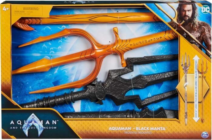 DC Comics: 2 Pack Aquaman & Black Manta Tridents 34" Movie Roleplay Replicas For Costume & Imaginative Play By Spin Master - Image 8