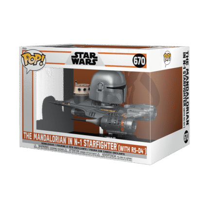Funko Pop! Rides Super Deluxe Television: Star Wars The Mandalorian - The Mandalorian in N-1 Starfighter with R5-D4