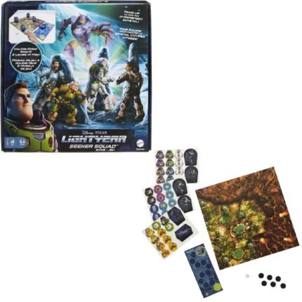 Disney & Pixar Lightyear: Seeker Squad - Co-Operative Board Game For Kids, Adults & Game Night (Two Difficulty Modes) For 2-4 Players By Mattel