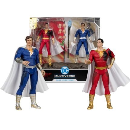 DC: Multiverse - Shazam & Freddy Freeman 2 Pack (Shazam: Fury Of The Gods) 7" Figures By McFarlane Toys, Gold Label!