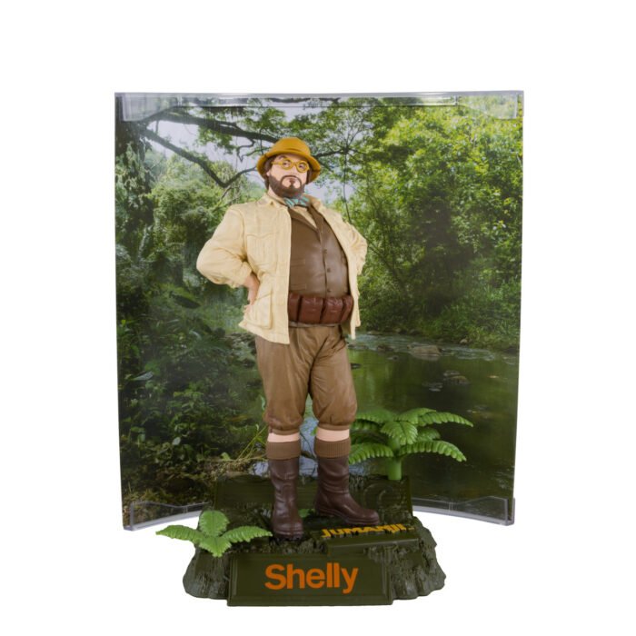 McFarlane Movie Maniacs - Professor Sheldon "Shelly" Oberton (Jumanji: The Next Level) - 6" Posed Figure with Collector Card & Stand - 6,100 Limited Pieces - Image 6