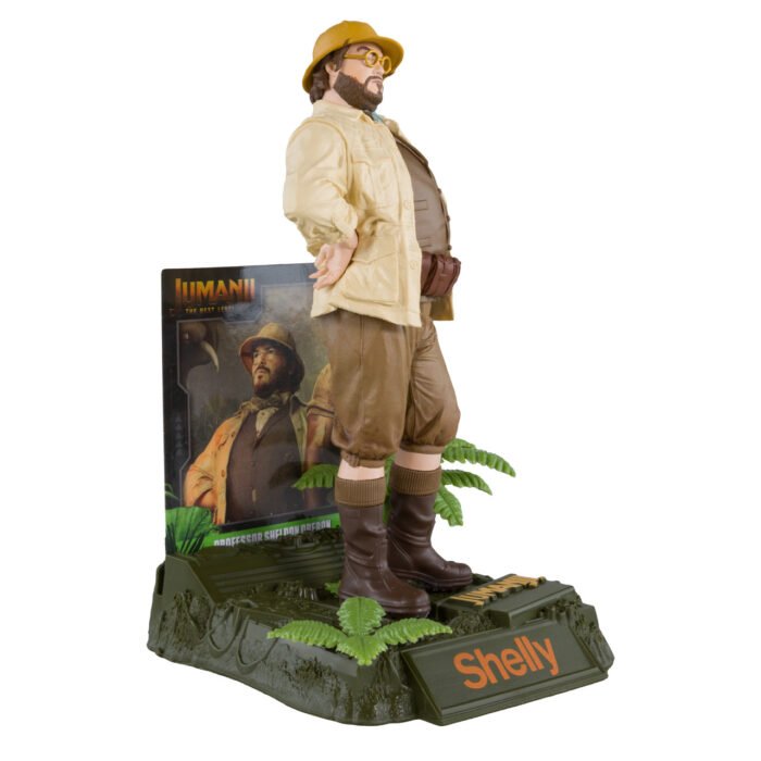 McFarlane Movie Maniacs - Professor Sheldon "Shelly" Oberton (Jumanji: The Next Level) - 6" Posed Figure with Collector Card & Stand - 6,100 Limited Pieces - Image 4