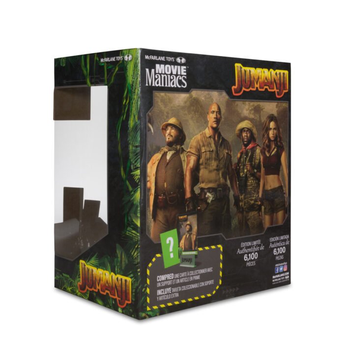 McFarlane Movie Maniacs - Professor Sheldon "Shelly" Oberton (Jumanji: The Next Level) - 6" Posed Figure with Collector Card & Stand - 6,100 Limited Pieces - Image 11