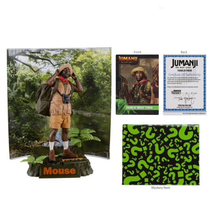 McFarlane Movie Maniacs - Franklin “Mouse” Finbar (Jumanji: The Next Level) - 6" Posed Figure with Collector Card & Stand - 7,500 Limited Pieces - Image 8