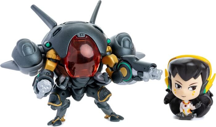 Overwatch: D.VA With Meka (Cabon Fiber) - Window Box Display 6" Vinyl Figure With Removeable 3" Mini Figure By U.C.C Distributing - Image 2