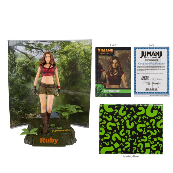 McFarlane Movie Maniacs - Ruby Roundhouse (Jumanji: The Next Level) - 6" Posed Figure with Collector Card & Stand - 5,000 Limited Pieces - Image 8