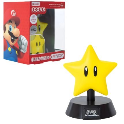 Paladone Icons Series: Super Mario - Super Star #03 Light Up Vinyl Display Night Light 4" Figure