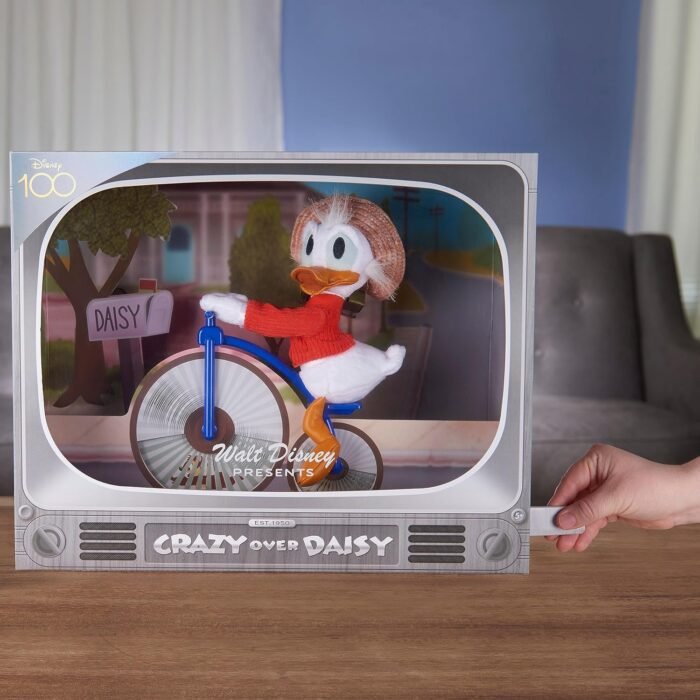 Disney: 100 Years Of Wonder - Walt Disney Presents “Crazy Over Daisy” - Donald Duck 13" Collectible Plush With Interactive Display Box By Just Play - Image 3