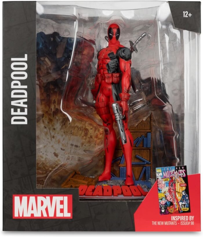 Marvel: Deadpool (The New Mutants #98) With Scene - Posed 1:10 Scale Figure By McFarlane Toys - Image 6