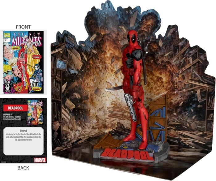 Marvel: Deadpool (The New Mutants #98) With Scene - Posed 1:10 Scale Figure By McFarlane Toys - Image 4