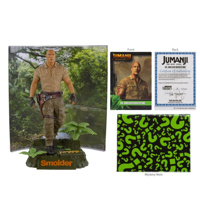 McFarlane Movie Maniacs - Dr Smolder Bravestone (Jumanji: The Next Level) - 6" Posed Figure with Collector Card & Stand - 8,500 Limited Pieces - Image 8