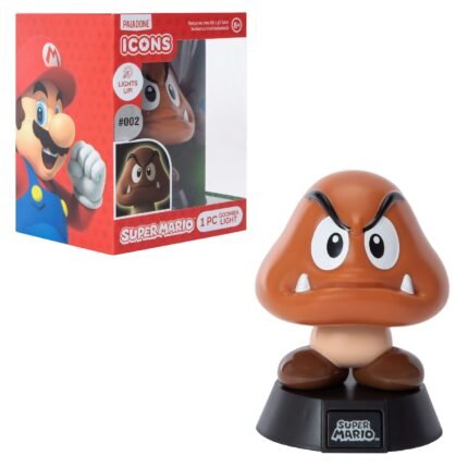 Paladone Icons Series: Super Mario - Goomba #02 Light Up Vinyl Display Night Light 4" Figure