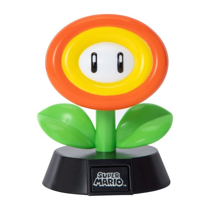 Paladone Icons Series: Super Mario - Fire Flower #04 Light Up Vinyl Display Night Light 4" Figure - Image 2