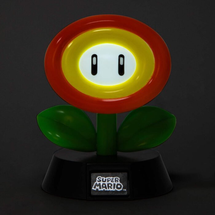 Paladone Icons Series: Super Mario - Fire Flower #04 Light Up Vinyl Display Night Light 4" Figure - Image 4