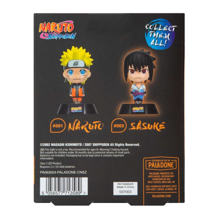 Paladone Icons Series: Naruto Shippuden - Naruto & Sasuke 2 Pack Light Up Vinyl Display Night Light 5" Figures - Image 7