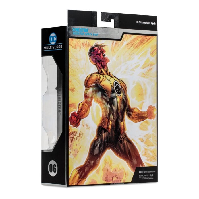DC: Multiverse - Sinestro (Sinestro Corps Wars) 7" Figure By McFarlane Toys, Collector Edition #6 *PLATINUM CHASE EDITION* - Image 10