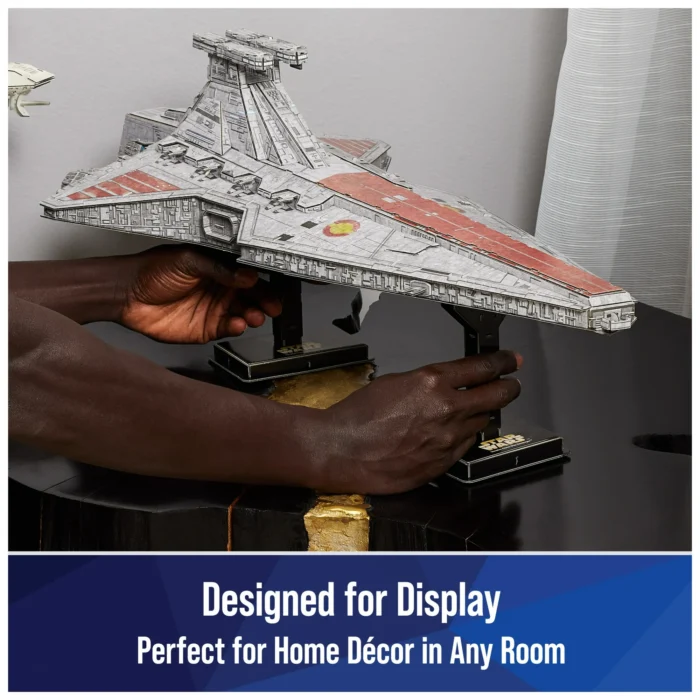 4D Build: Star Wars Venator Class Star Destroyer Deluxe Model Kit - High Detailed 288pcs Puzzle 27" Replica By Spin Master - Image 5