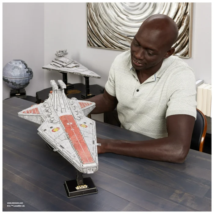 4D Build: Star Wars Venator Class Star Destroyer Deluxe Model Kit - High Detailed 288pcs Puzzle 27" Replica By Spin Master - Image 7