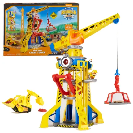 PAW Patrol: Rubble & Crew - Bark Yard Crane Tower Playset with Kinetic Sand, Action Figure & Vehicle By Spin Master