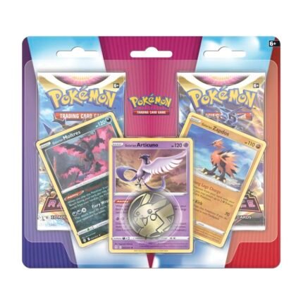 Pokemon TCG: Enhanced Blister Pack Featuring Galarian Articuno, Galarian Zapdos & Galarian Moltres - 2 Booster Packs, 3 Promo Cards & Coin