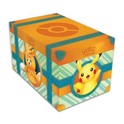 Pokemon TCG: Paldea Adventure Chest - 6 Booster Packs, 7 Promo Cards, Mini Portfolio, Squishy Pikachu Toy, Stickers & More