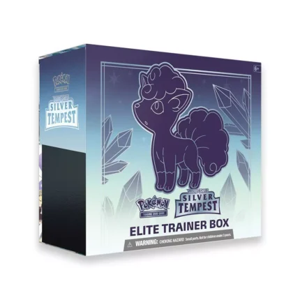 Pokemon TCG: Sword & Shield - Silver Tempest Elite Trainer Box - 8 Booster Packs, 65 Card Sleeves, Collection Storage Box & 45 Energy Cards